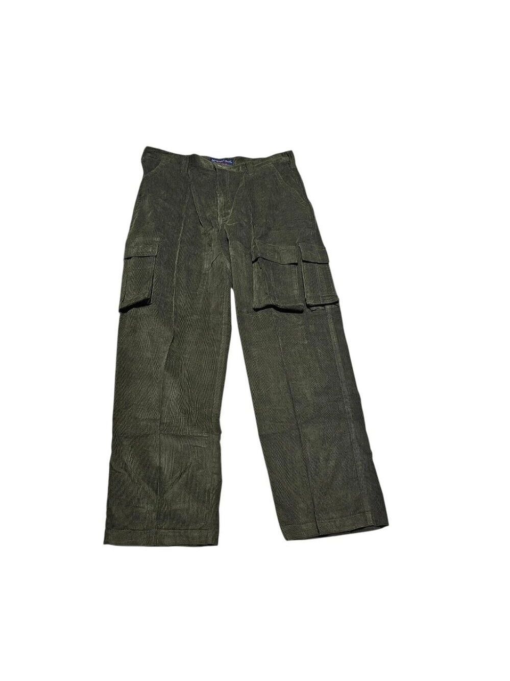 Marino Bay Cargo Pants Size 38 x 30 Olive Green Corduroy Utility Cargo Pockets
